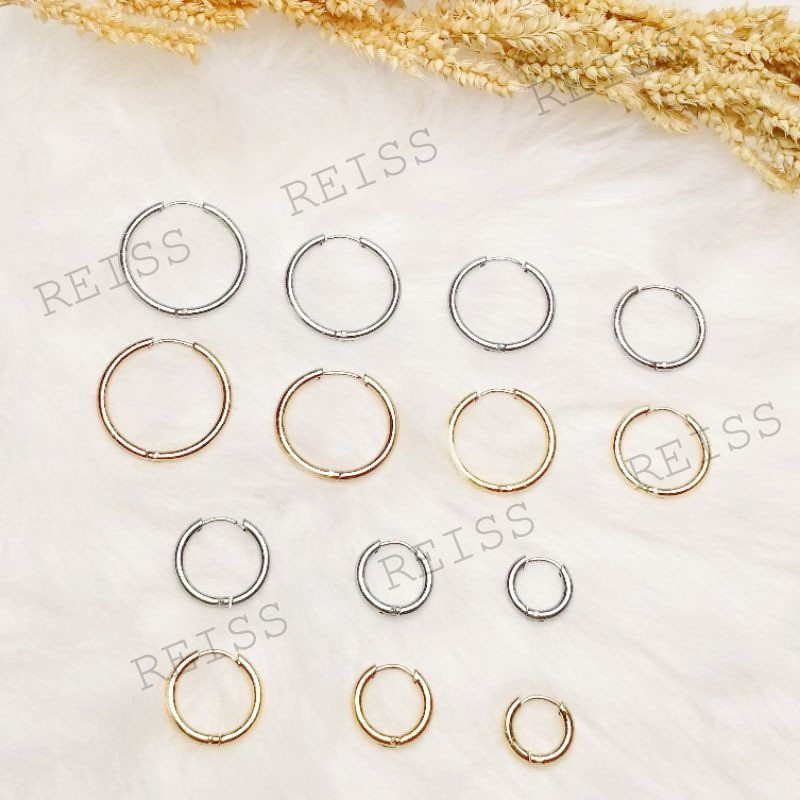 HUGGIES KLIP LOOP ANTING HOOP IN BESI TAHAN KARAT