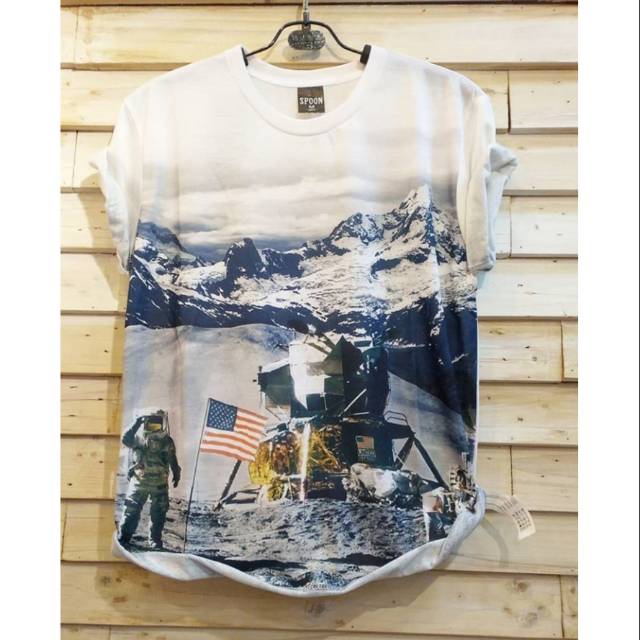 Baju Kaos Printing 3D Bangkok Thailand Astronot Fullprint Full Print Spoon Import Impor Distro