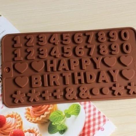 cetakan silikon angka / cetakan jelly / cetakan coklat AT417