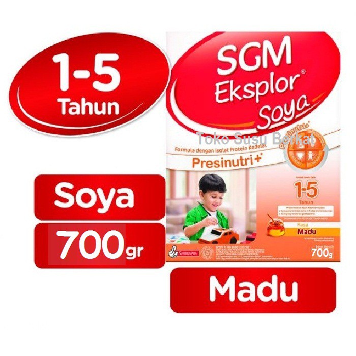 SGM Eksplor  Soya 3+ - Susu Pertumbuhan - Madu - 700gr
