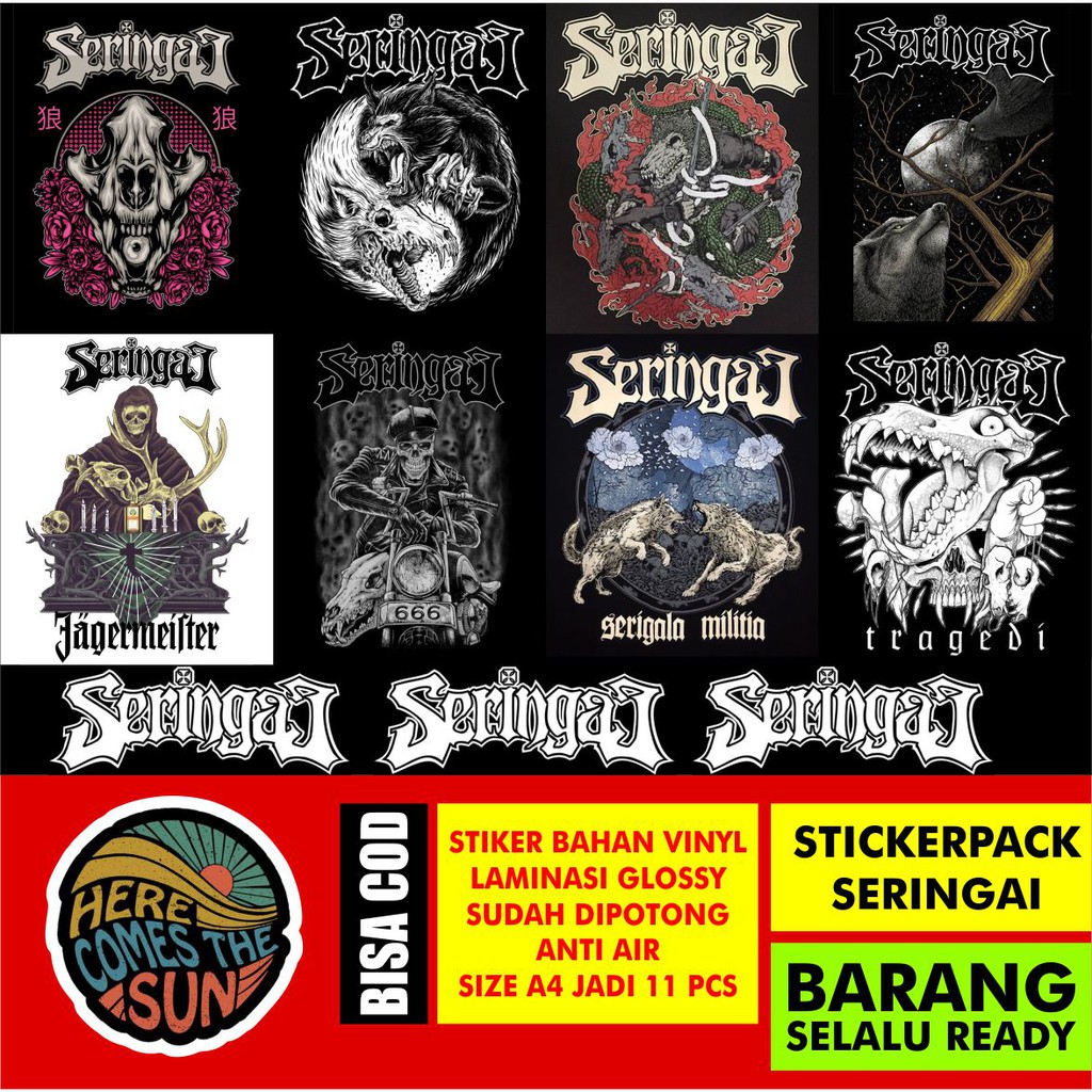 

STICKER PACK BAND SERINGAI INDONESIA STIKER BAND METAL ROCK INDIE PUNK INDONESIA STICKER AESTHETICS