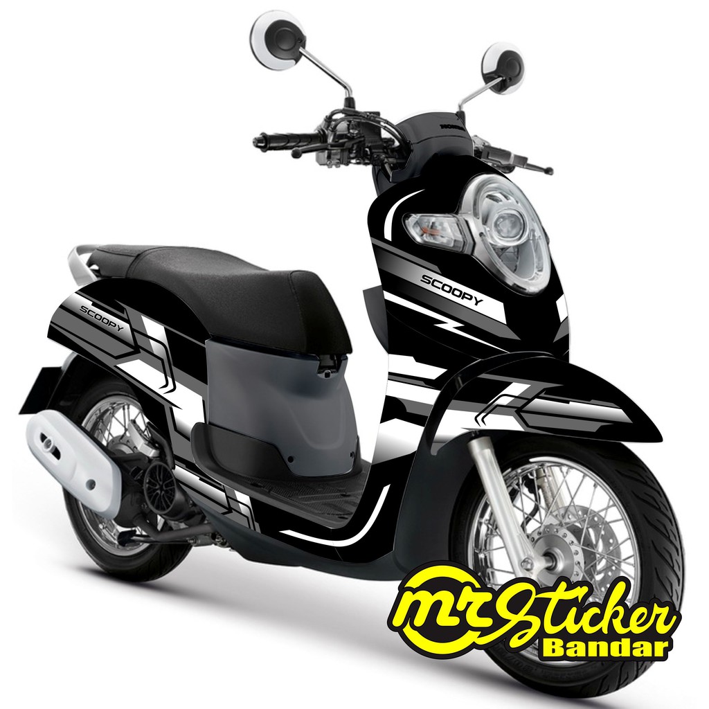 Decal Sticker Scoopy Full Body Grafis Putih