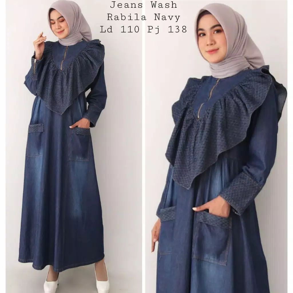 gamis jeans modern casual