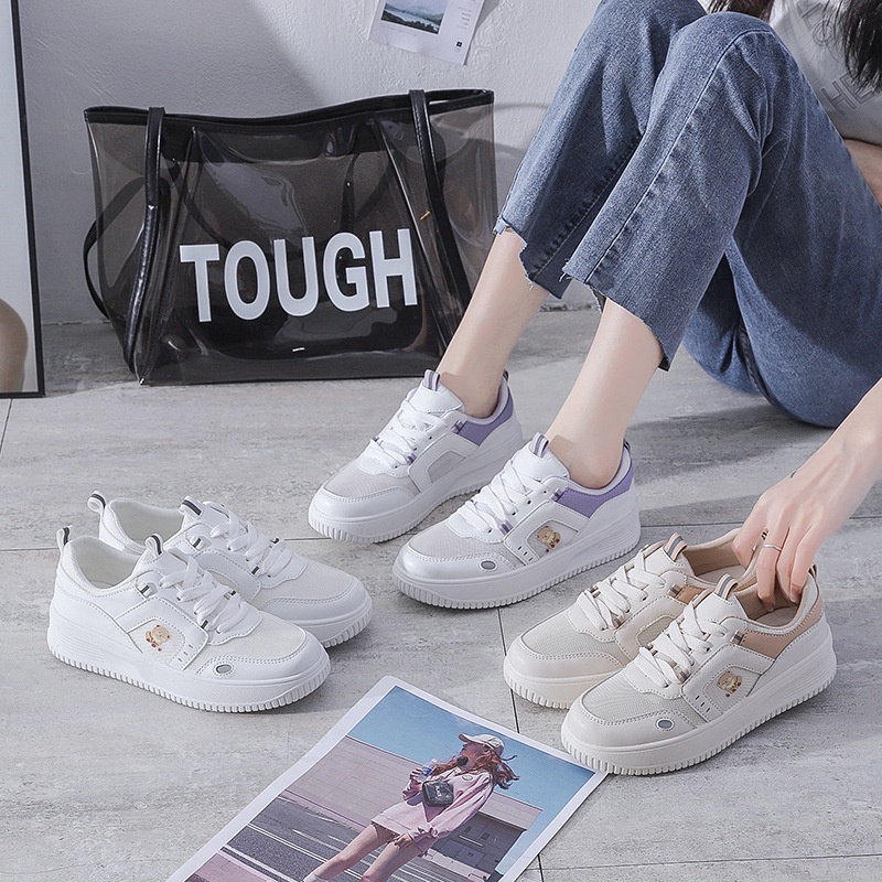 SW41 Sepatu Sneakers Tali Wanita Import Korea - Sepatu Import Sneakers Wanita - Sepatu Kanvas Import