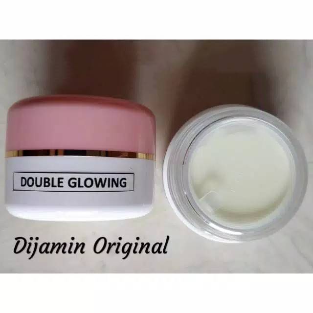 Doubel Glowing - krim malam pemutih dan efek glowing untuk flek sedang