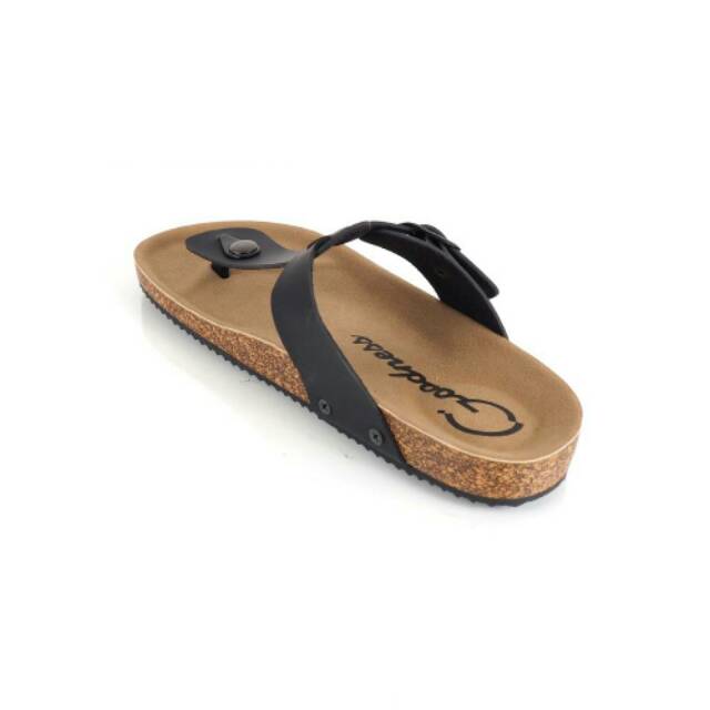 DISC 50% SANDAL KULIT GOODNESS YOUTH BLACK