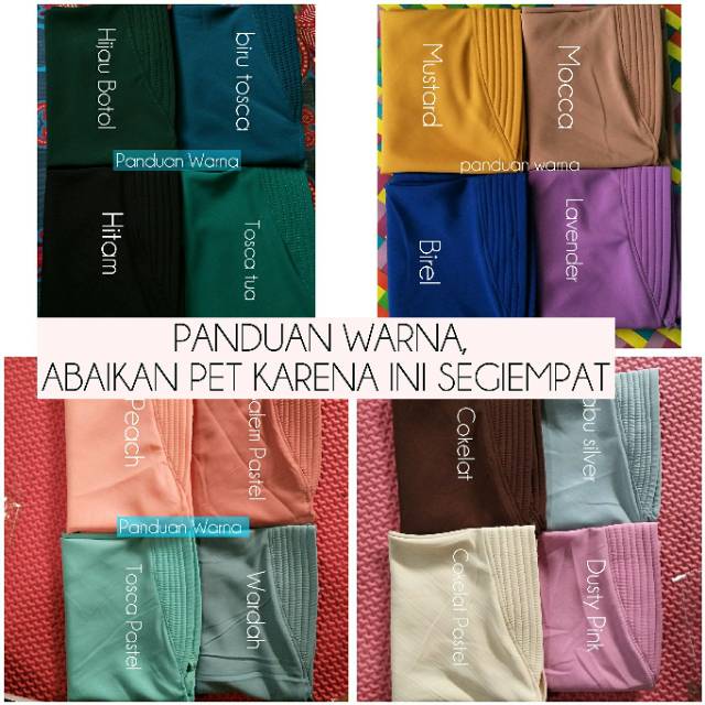 PROMO Hijab / Jilbab SEGIEMPAT 130 x 130 cm, Square Jumbo Syari, Wolfis, Woolpeach, Segi empat 4