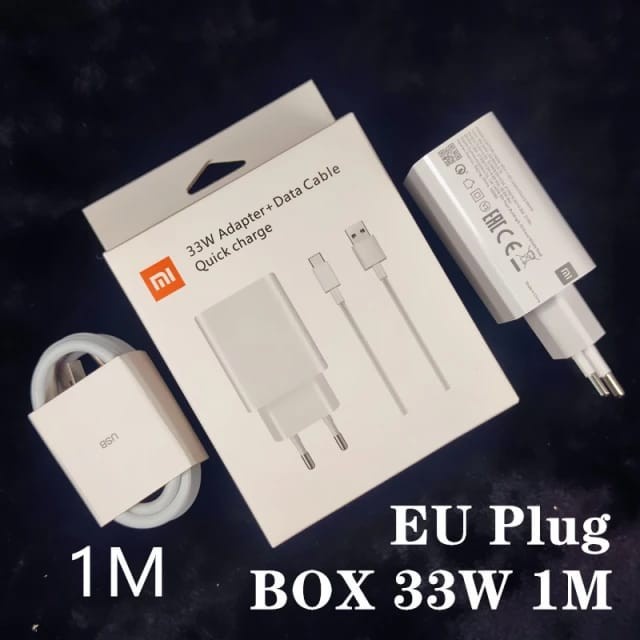 ORIGINAL ADAPTOR CHARGER XIAOMI REDMI NOTE 11 NOTE 10 PRO NOTE 9 PRO MI 10 33W TURBO CHARGE