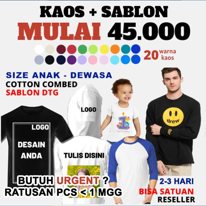 Sablon Kaos Dtg Cetak Satuan Custom