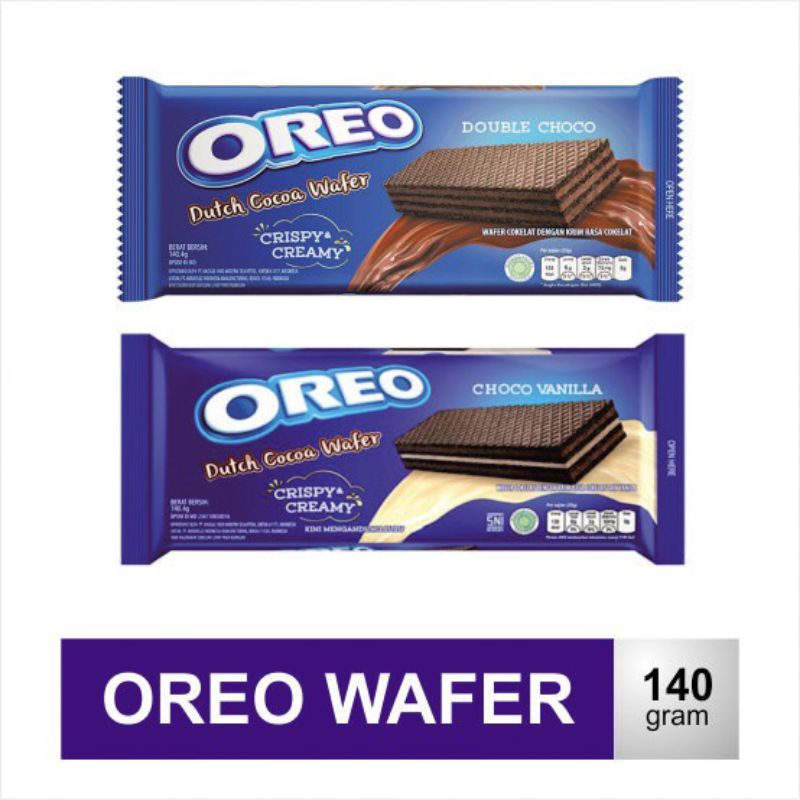 

oreo wafer 140gr Chocolate & vanila.