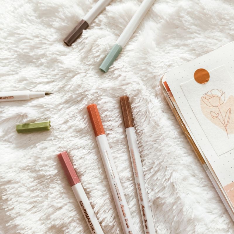 

Methallic Brush Pen | Soft Color Marker Pens | Stationery School Supplies | Hand Lettering