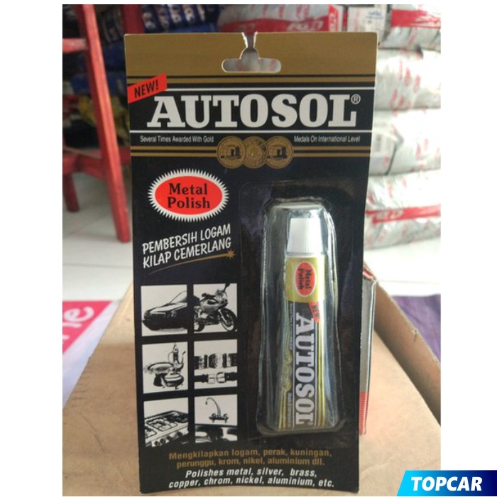 AUTOSOL Metal Polish 15g Pasta Pembersih Perak Tembaga Nikel Alumunium Kuningan Perunggu Krom