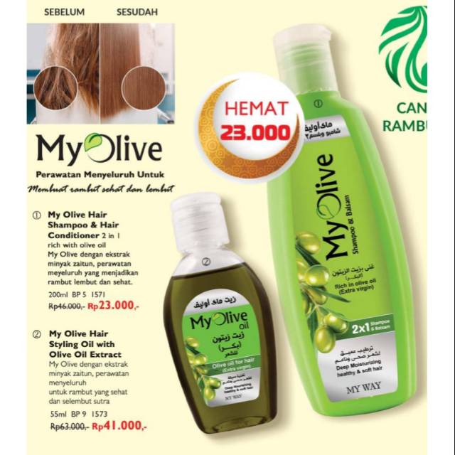 Sampo Rambut Kasar Shampo My Olive Ekstrak Minyak Zaitun Shopee Indonesia