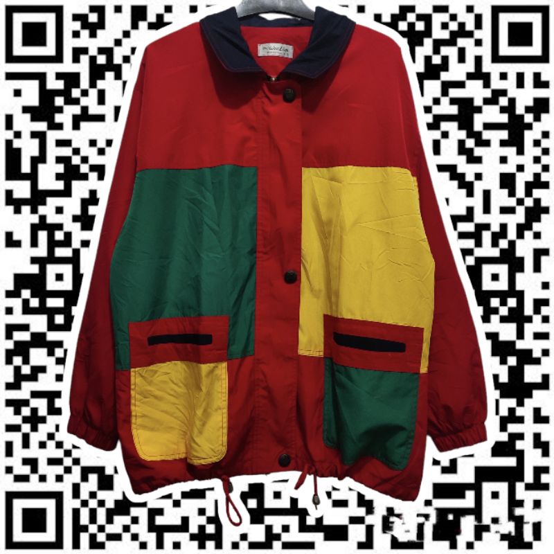 Jaket Colorblock Second / Colorblock Vintage Second