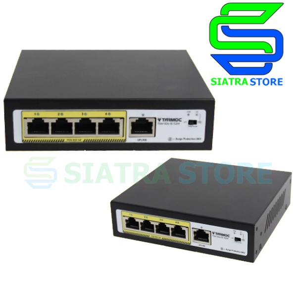 Tarmoc TSW-104-1E-52W,4 Port 10/100 802.3af/at POE Switch 52 watt