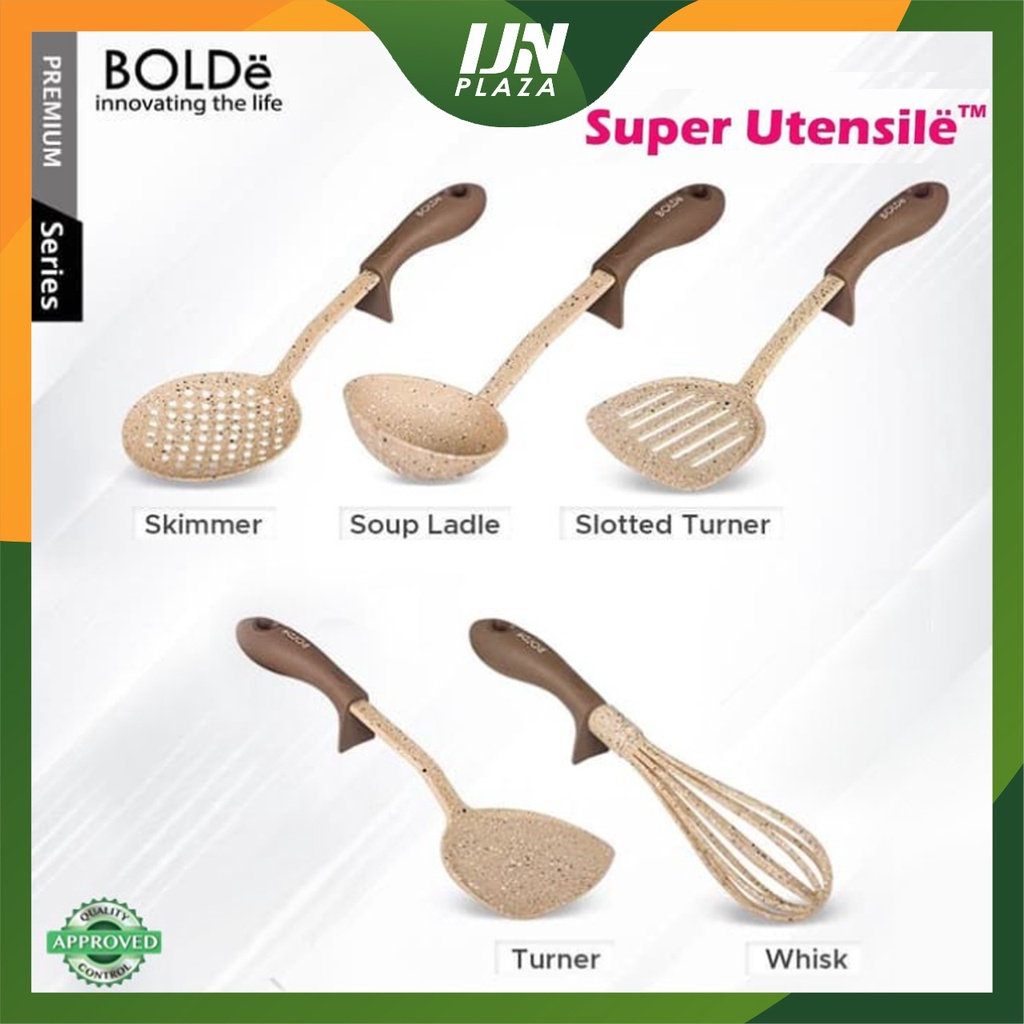 ❤ IJN ❤ BOLDe Super UTENSILE Granite Series SPATULA Beige Alat Masak Sodet Dapur Nylon Food Grade