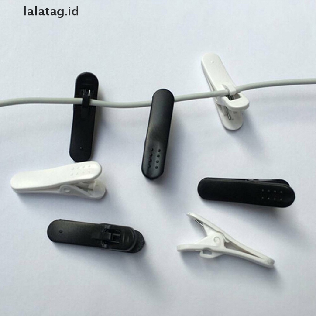 (Flyag) 20pcs Klip Klem mount Kerah holder Kabel Headphone / earphone