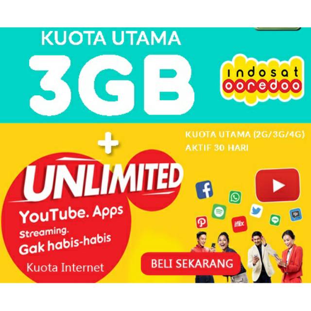 PROMO Indosat unlimited 3GB