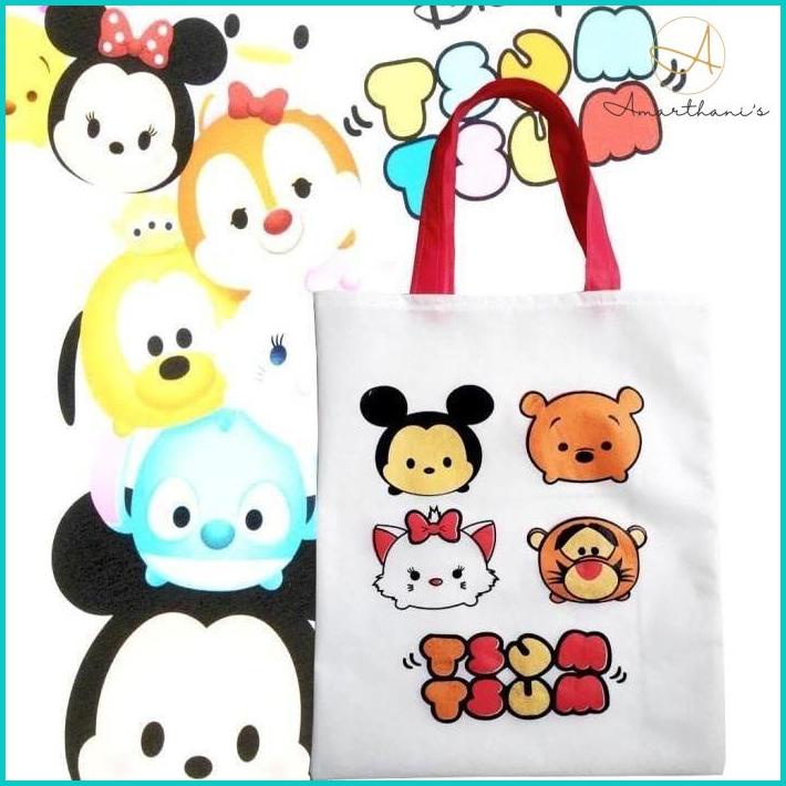 Ac - Goodie Bag Tsum Tsum Disney Tas Ultah Anak Motif Kartun Lucu Karakter