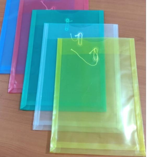 

Ready Stock 1lsn(12pcs) map plastik tali map plastik ukuran folio F4 WF6^^