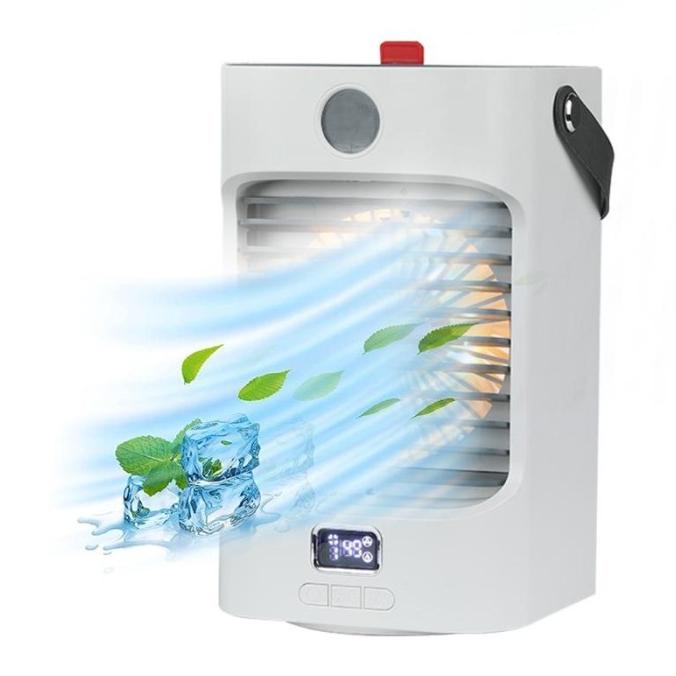 KIPAS ANGIN MINI PORTABLE CHARGE USB TIPE-C DENGAN LAMPU SSN SSD41536A