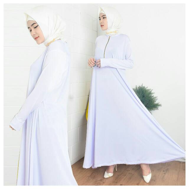 fashionshop119 Wanita Busui Dress / Gamis Jersey / Gamis Polos / Fashion Muslim (fs)