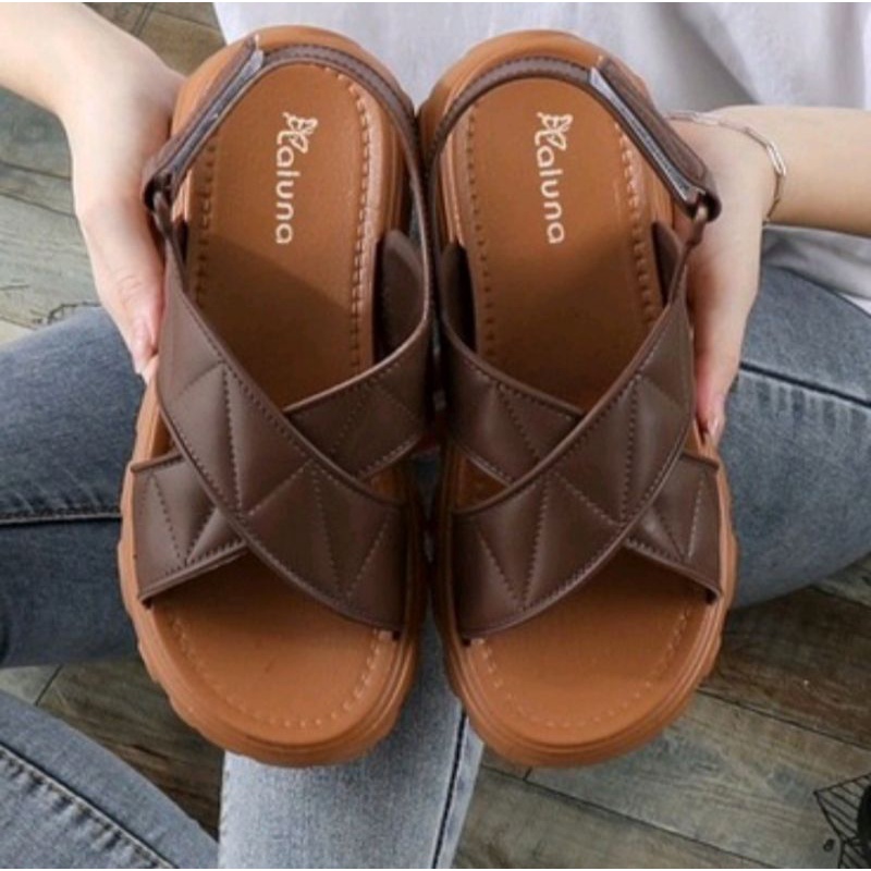 Sandal Wanita Korea Flatform Jelly Impor Empuk Ringan