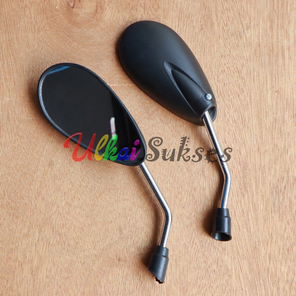 Spion Motor Model Satria Fu Standart Tangkai Crome Drat 14 / 12 Variasi Aksesoris Murah