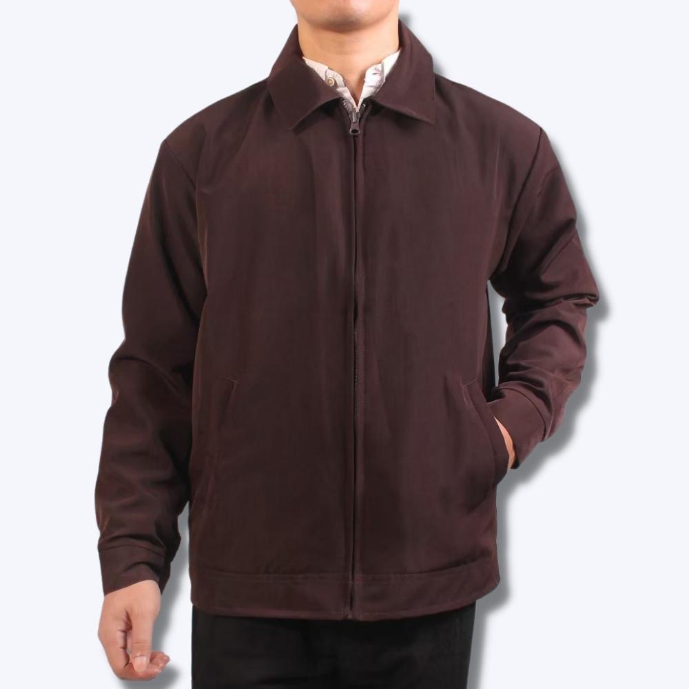 Jaket Kantor Kerah Formal Casual Semi Jas SBY Coklat Jasket Pria Polos Jaket Ustadz Santri