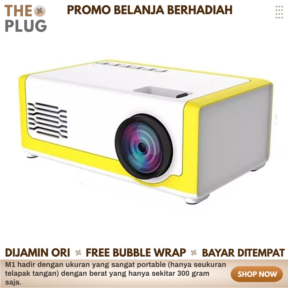 Projector Layar Tancap 1080P infocus Infokus Original Portable Mini Home Projector 50ANSI Lumens