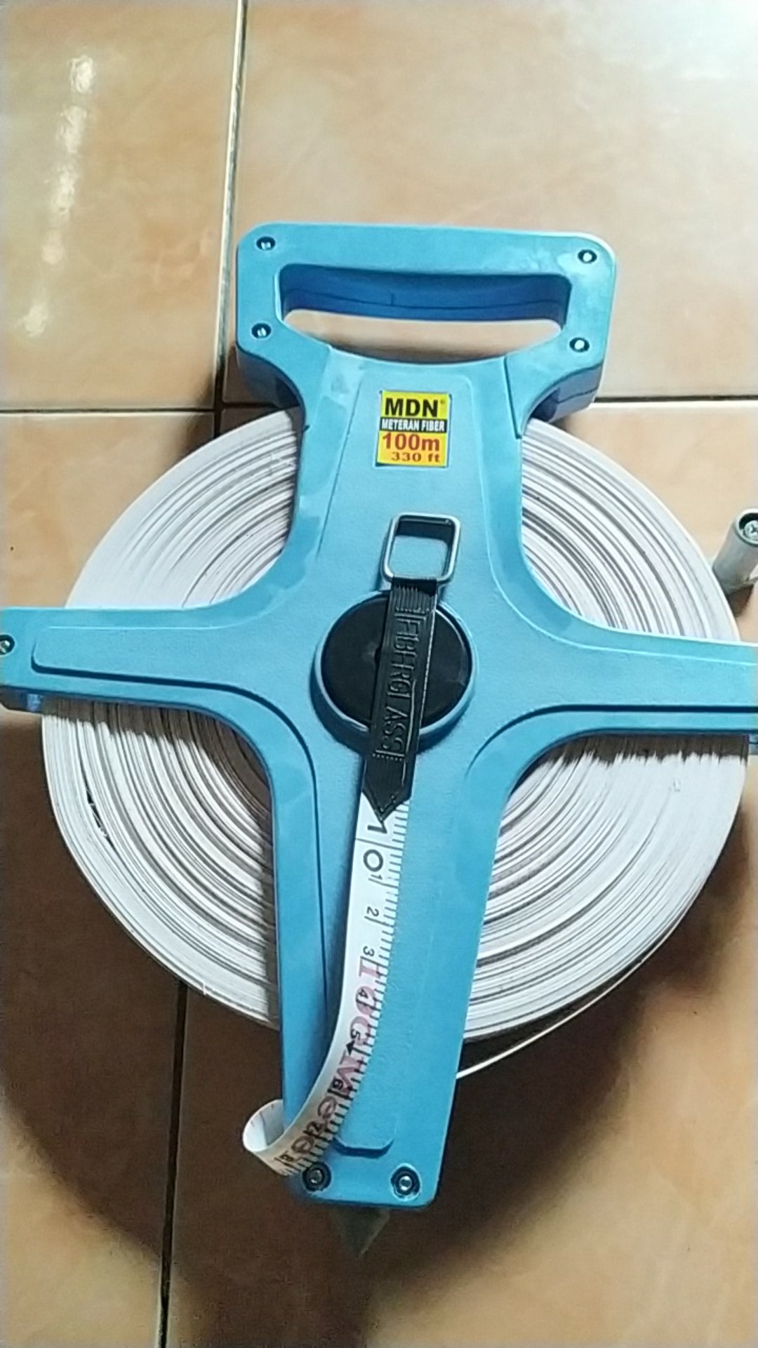 Mg   Meteran Tancap / Meteran Tanah 100 M Meteran Roll Fiber Glass 330ft Alat Ukur Tusuk Panjang