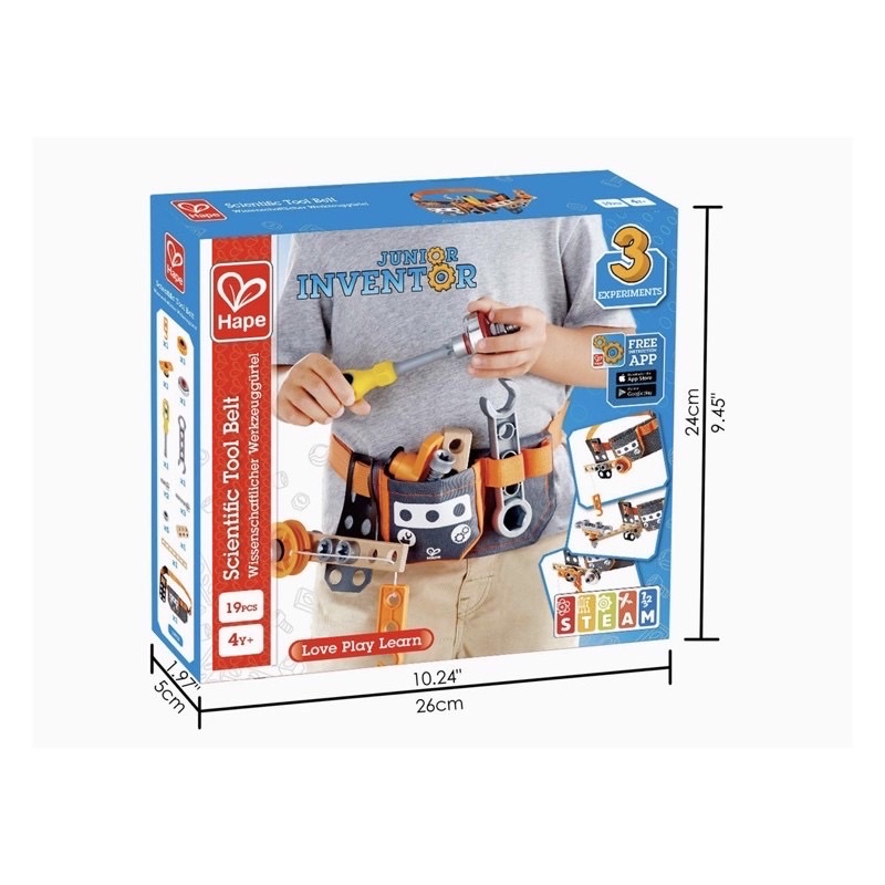 hape junior inventor E3035 scientific tool belt - pretend toys - mainan edukasi anak - kado anak