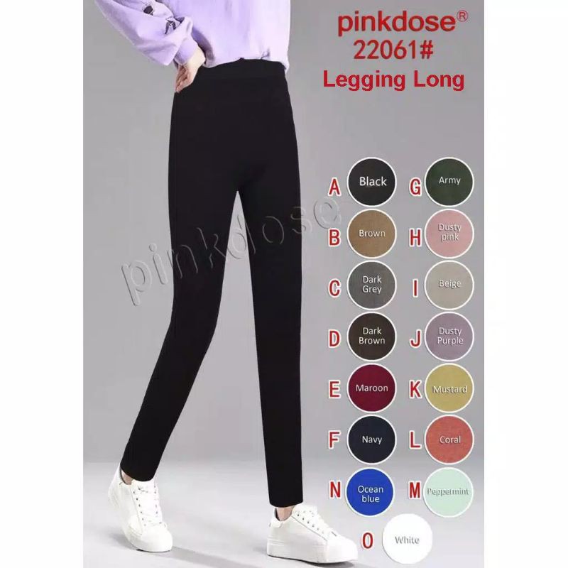 LEGGING PINKDOSE PANJANG / LEGGING POLOS PANJANG WANITA / 22061