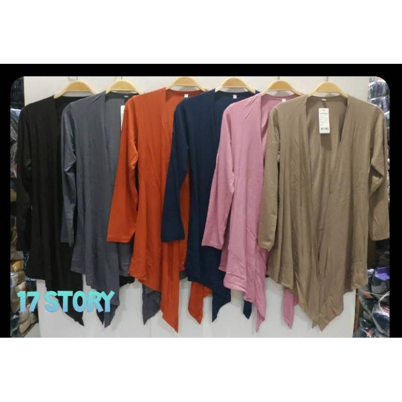KARDIGAN WANITA POLOS  KAOS RAYON ADEM LEMBUT SIZE L XL XXL 3XL 5L JUMBO/CARDIGAN/KARDI /LUARAN CEWE/OUTER OUTWEAR WANITA-3