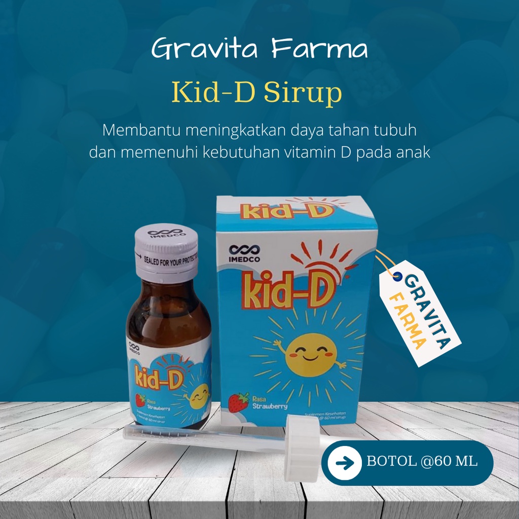 Kid-D Syrup 60 ml Vitamin D3 400 IU untuk anak
