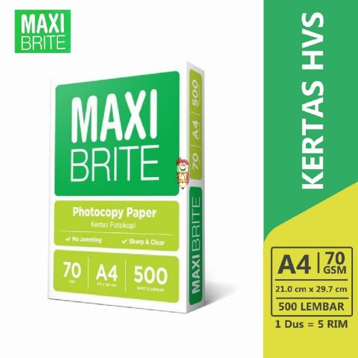 

(BISA COD) Kertas HVS A4 70 Gsm maxi Brite