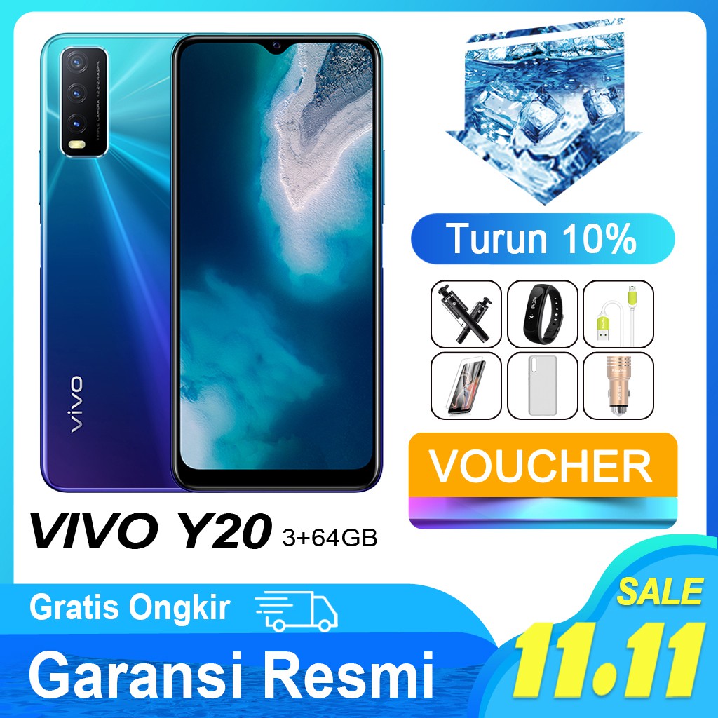 Vivo Y20/Y20S RAM 3GB/64GB 100% Original Garansi Resmi