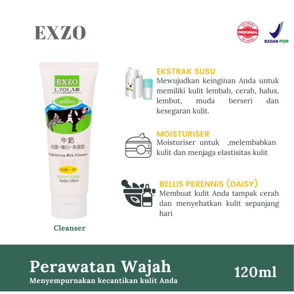 EXZO LYOLAN BRIGHTENING MILK CLEANSER