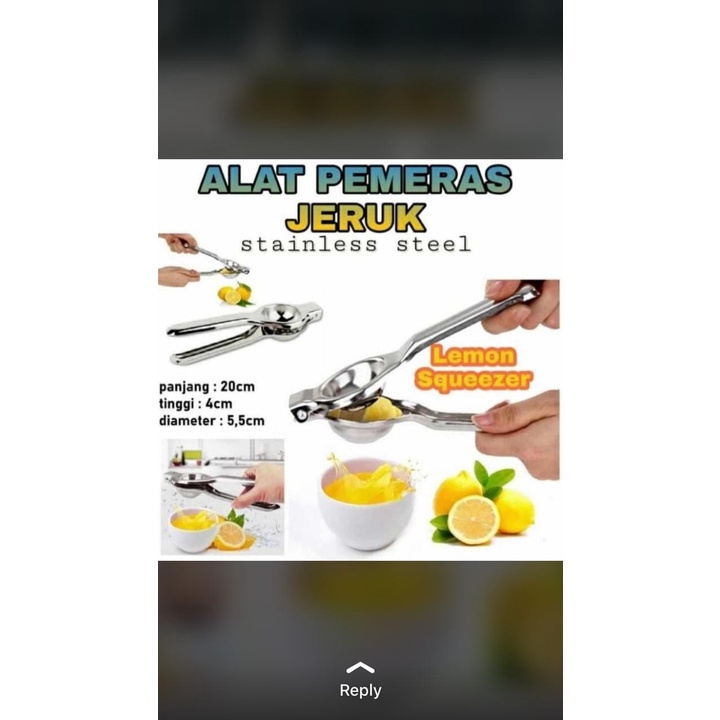ALAT PEMERAS JERUK PERASAN BUAH JERUK LEMON STAINLESS STEEL manual praktis