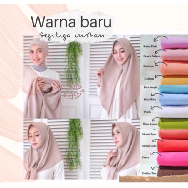 Jilbab Segitiga Instan Warna Ke - II