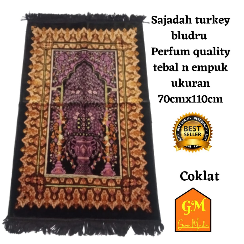 sajadah turky perfum premium coklat