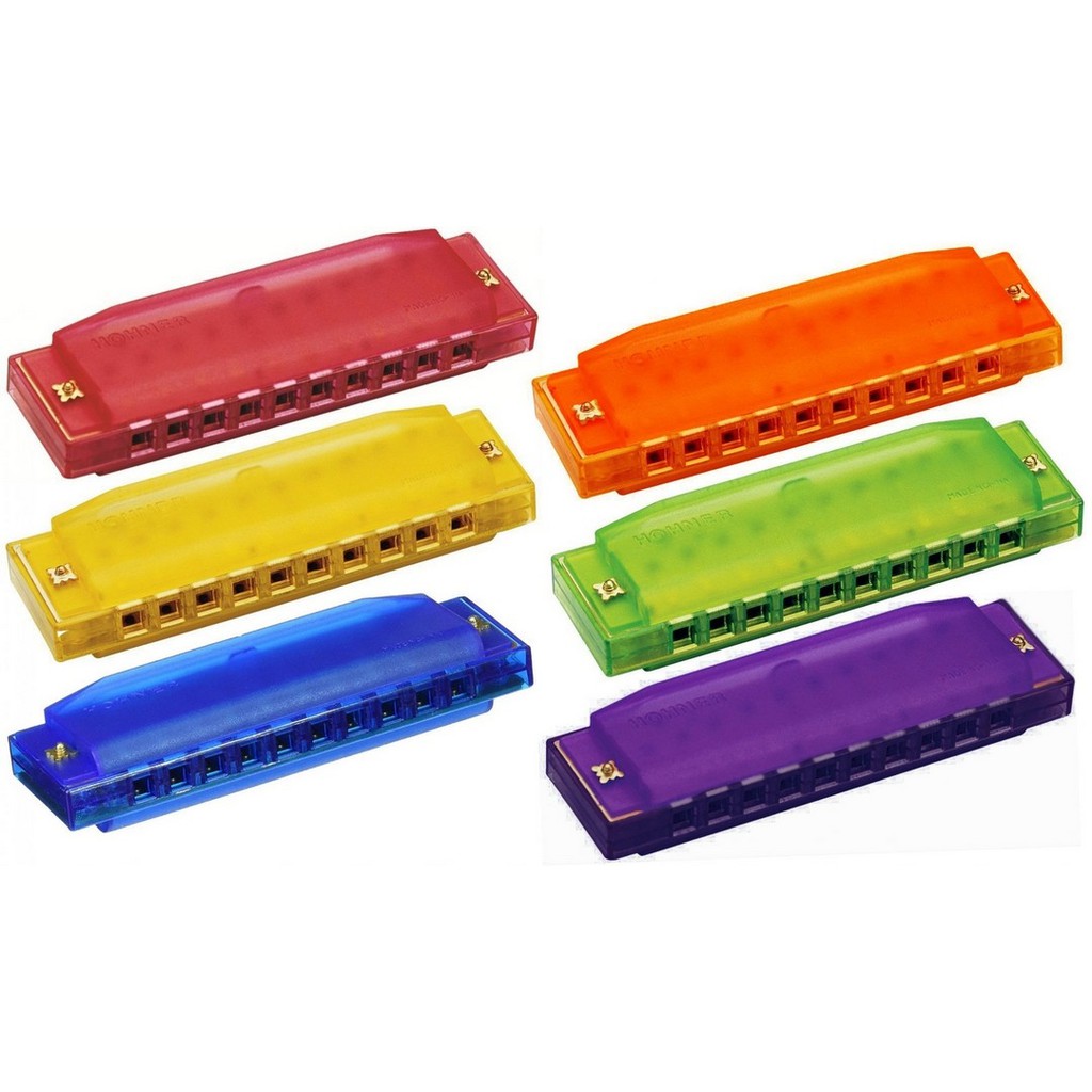 Harmonika Hohner Clearly Colorful Harmonica 10 Lubang Nada C