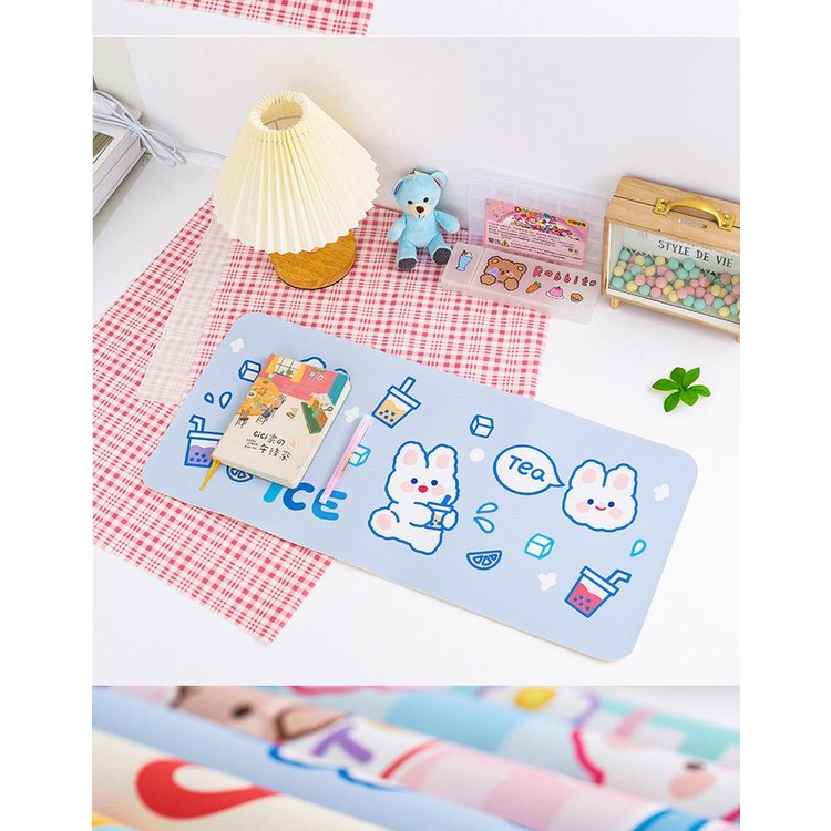 Mouse pad Jumbo Size Karakter Kartun Lucu / Mousepad Anti Slip Estetik Aesthetic Lentur / Aksesoris Komputer / Tatakan Mouse / Alas Mouse Kartun