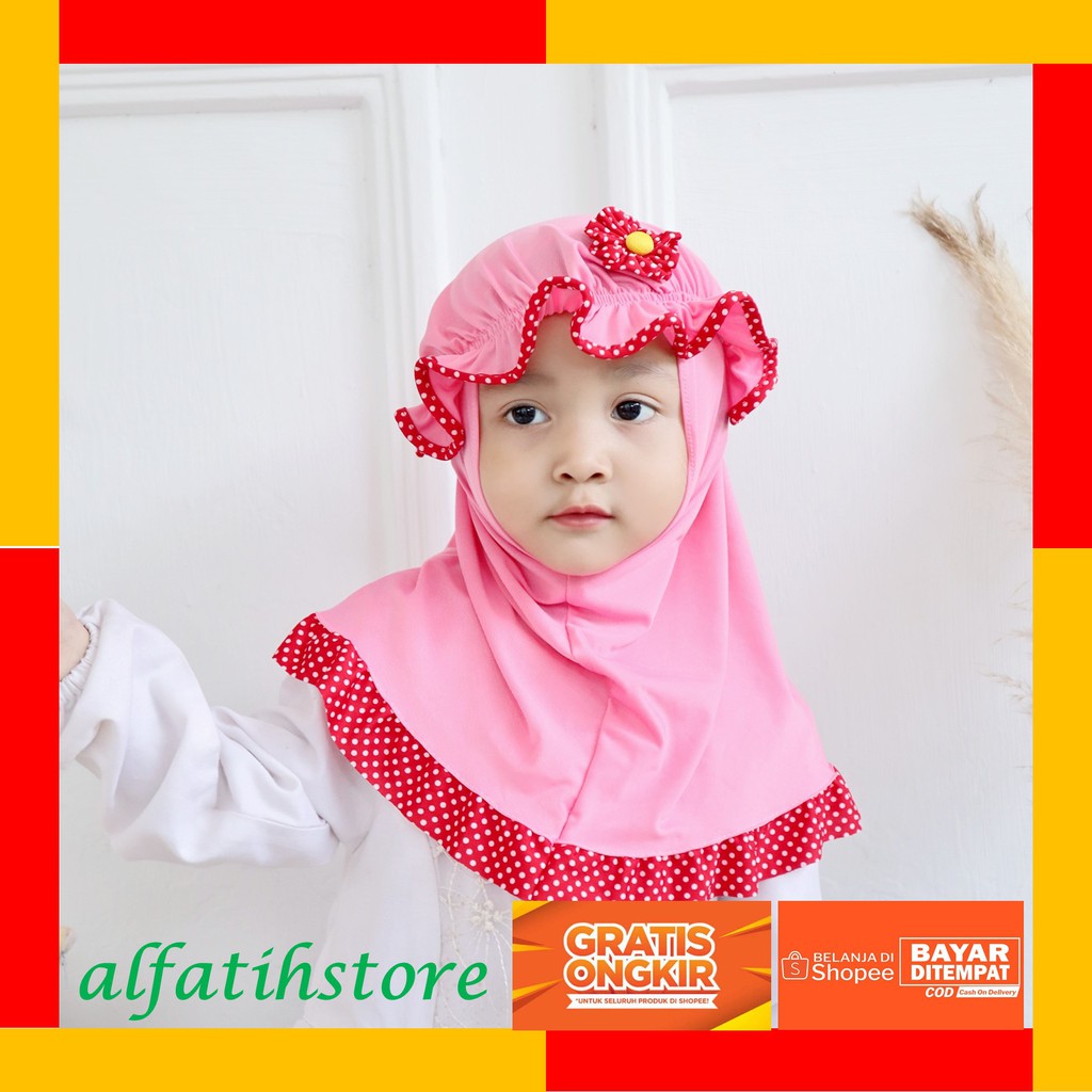 TOP PRODUK JILBAB ANAK TOPI LIST POLKA / JILBAB ANAK LUCU / HIJAB ANAK MURAH / KERUDUNG ANAK PEREMPUAN KERUDUNG ANAK BAYI PEREMPUAN JILBAB ANAK 2 TAHUN HIJAB ANAK BAYI TERBARU