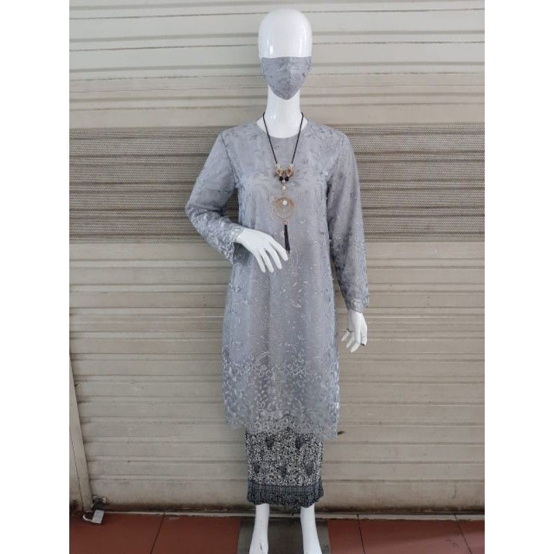 SET KEBAYA TUNIK JUMBO/KEBAYA TUNIK TULLE JUMBO LD 120/KEBAYA MODERN/BAJU KEBAYA/KEBAYA JUMBO/KEBAYA-5