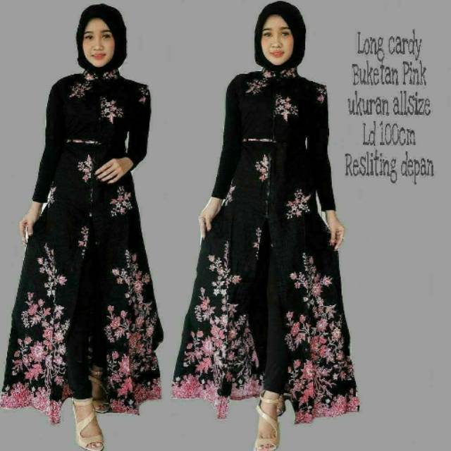 Cardigan Outer Batik Long CARDY SOGAN Batik Printing Dolby Dobby doby dolbi