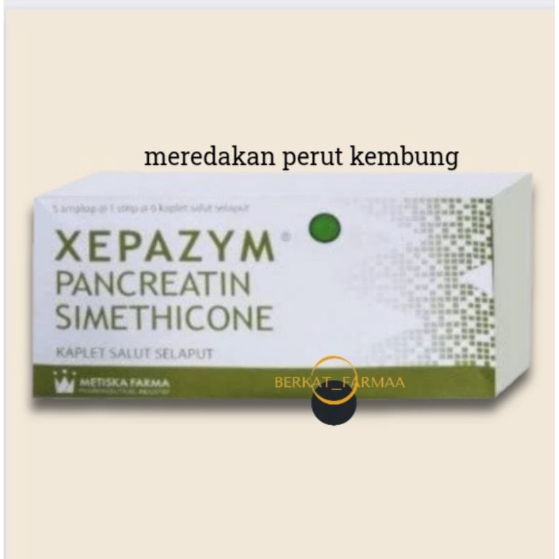 Xepazym Pancreatin Simethicone 6 Kapstrip Pencernaan Lambung