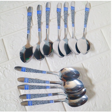 Sendok Makan Batik Stainless 1 Lusin 12 Buah / Stainless Steel