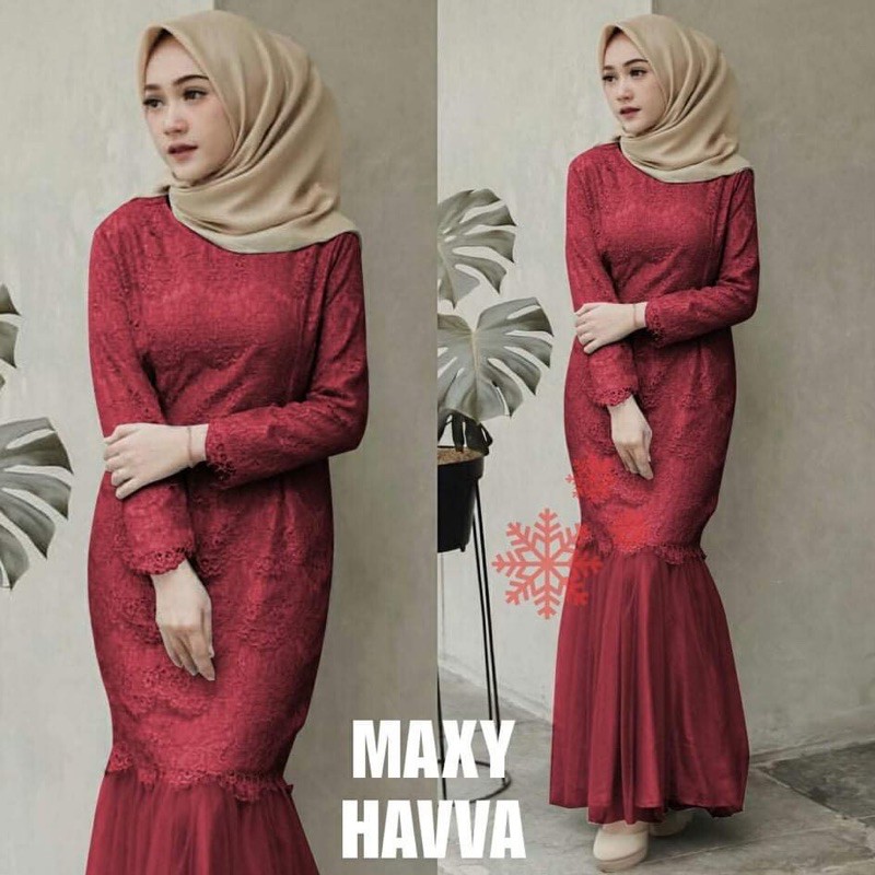 MAXI HAVVA / MAXI DUYUNG / DRESS DUYUNG / MAXI DUYUNG MUSLIM / MX BRUKAT MURAH / MAXI BRUKAT DUYUNG