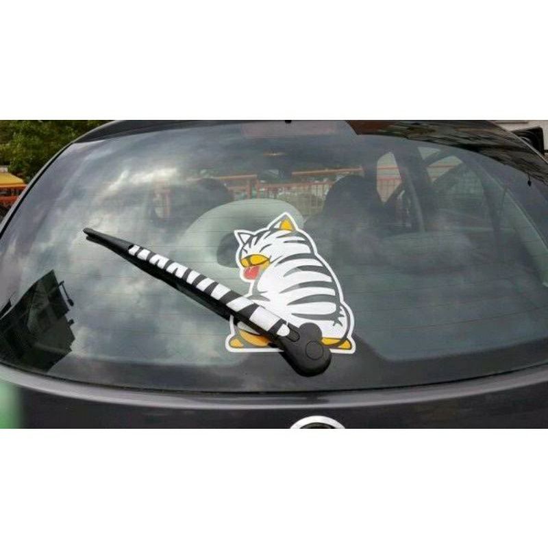 stiker kaca belakang Mobil, stiker Cutting Kucing buat Kaca belakang Mobil